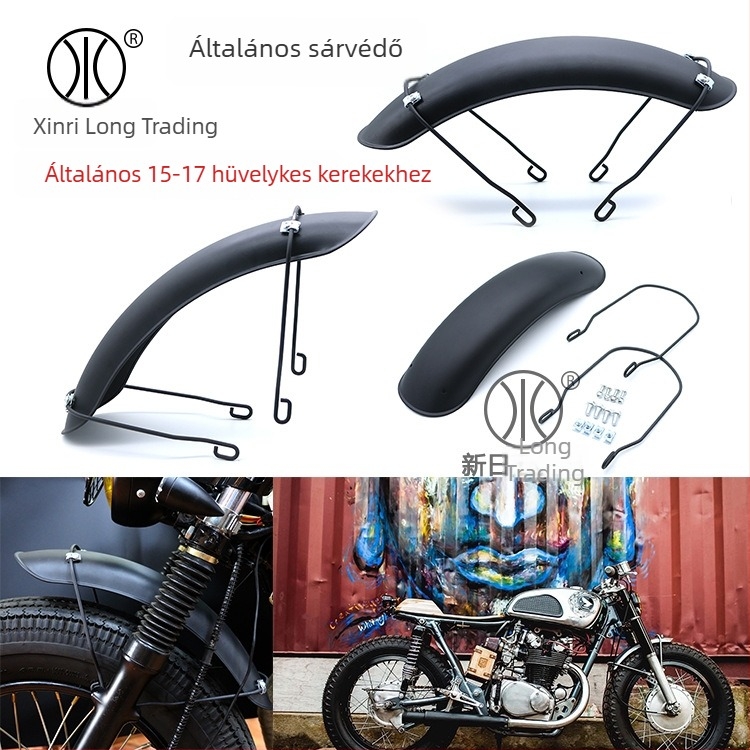 Univerzális első sárvédő motorkerékpárokhoz, fém, víz és sár elleni védelem, modell HP-DB005, márka New Rilong