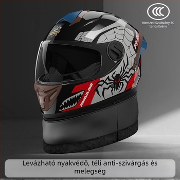 Junhaolong elektromos motor sisak, teljes arcú, 3C tanúsítvány, uniszex, téli meleg és páramentes