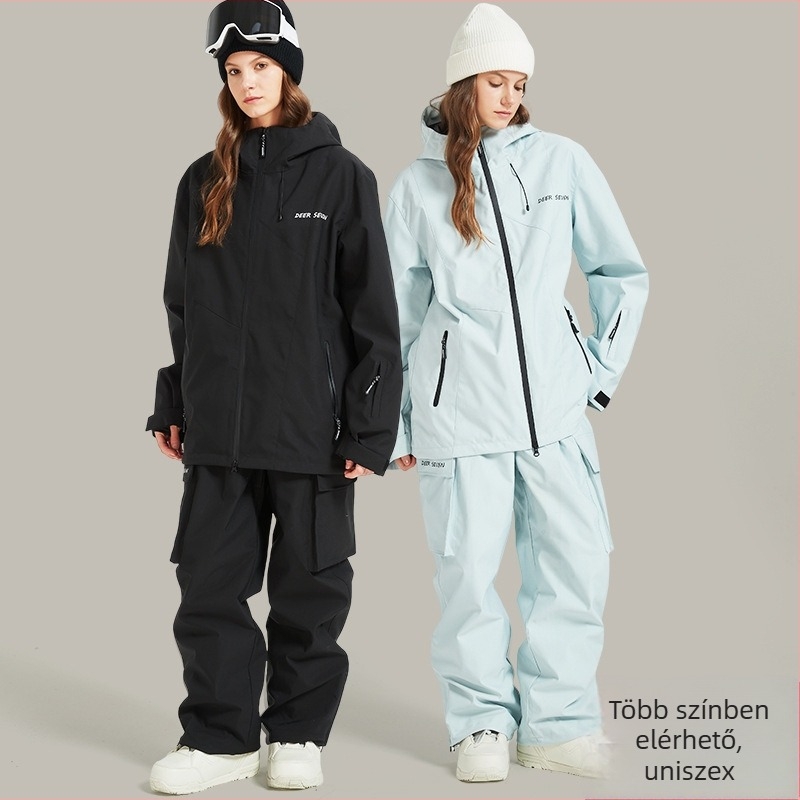Női és uniszex síruha készlet, vízálló, lélegző, meleg és szélálló (Vízálló 10000 mm; Oxford anyag; poliészter bélés; poliészter töltet)