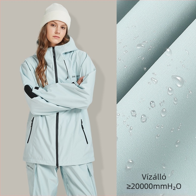 Női és uniszex síruha készlet, vízálló, lélegző, meleg és szélálló (Vízálló 10000 mm; Oxford anyag; poliészter bélés; poliészter töltet)