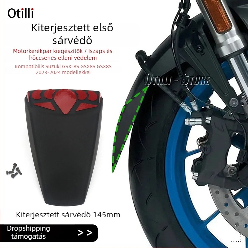 Suzuki GSX-8S 2023–2024 elülső kerékvédő bővítés – védelem a fröcskölés ellen
