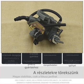 Motorkerékpár karburátor, Mogelon márka, DY100 modell, termékkód JB-DY100HYQ, alkalmas motorkerékpárokhoz, üzemanyag- és olaj-gáz keverék, szabályozható arány