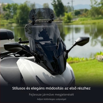 NWT150 Elülső szélvédő és hátsó tükör modifikációs készlet — műanyag, Jin qilong márka, Knight Armor stílus