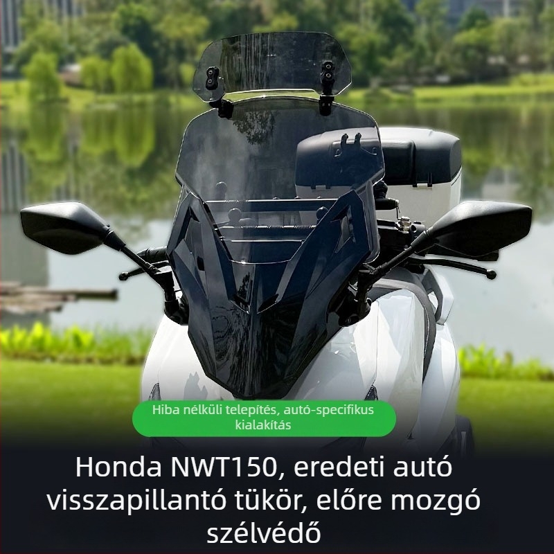 NWT150 Elülső szélvédő és hátsó tükör modifikációs készlet — műanyag, Jin qilong márka, Knight Armor stílus