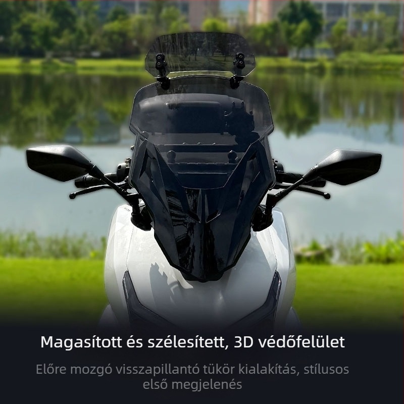 NWT150 Elülső szélvédő és hátsó tükör modifikációs készlet — műanyag, Jin qilong márka, Knight Armor stílus