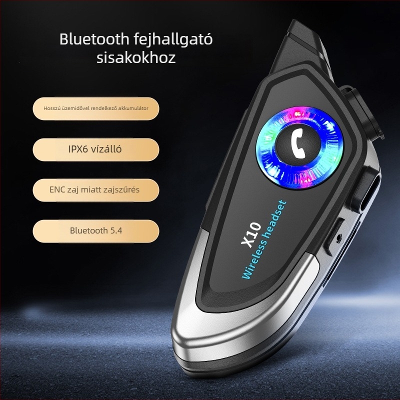 Bukósisak Bluetooth fejhallgató, 30 óra üzemidő, Bluetooth 5.4, 10 m hatótáv, hívások és zene, sztereó