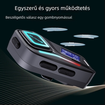 Motorkerékpár sisak Bluetooth fülhallgató interkommal — Bluetooth 5.0, 10 m hatótáv, sztereó hang, 40 órás akkumulátor-élettartam