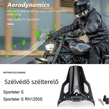 Motoros szélvédő Harley Sportster S RH1250S – otilli (Márka: otilli; Modell: Harley; Alkalmazható modellek: Sportster S RH1250S; Használat: Szélvédő)