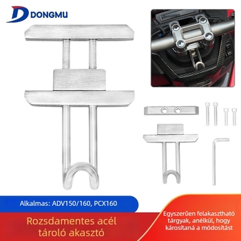 Honda ADV150/ADV160 számára elülső tárolókampó – rozsdamentes acél, modell ADV150-160, dongmu