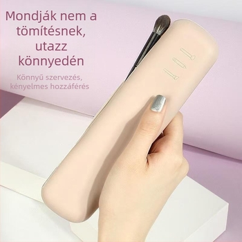Sminkecsetek tároló táska, szilikonból készült, vízálló, utazáshoz hordozható, mágneses zár