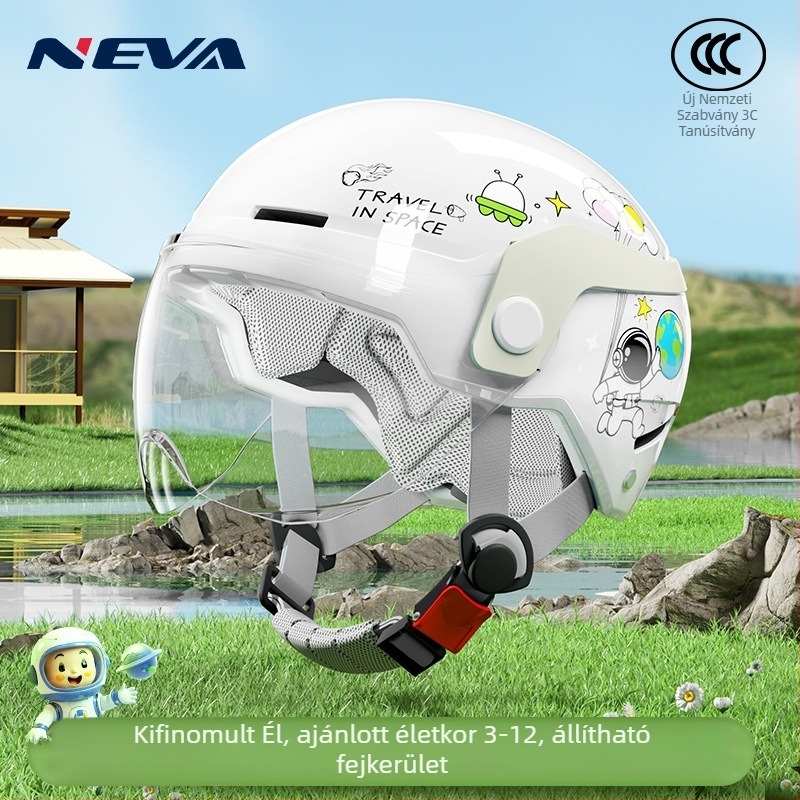 Gyerekeknek szánt fél sisak elektromos motorkerékpárhoz, ABS, Gb811-2022a, 3C tanúsítvány
