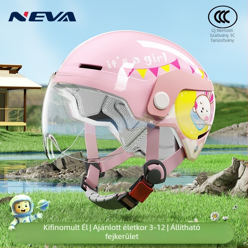 Gyerekeknek szánt fél sisak elektromos motorkerékpárhoz, ABS, Gb811-2022a, 3C tanúsítvány