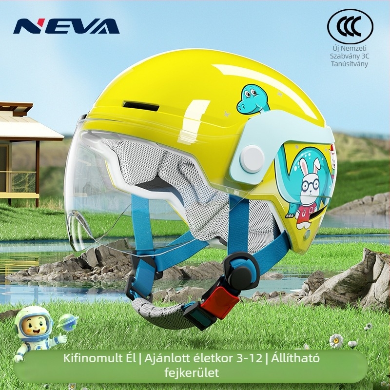 Gyerekeknek szánt fél sisak elektromos motorkerékpárhoz, ABS, Gb811-2022a, 3C tanúsítvány