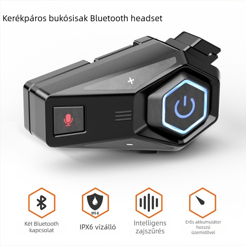 Bluetooth sisak fejhallgató – Bluetooth 5.0, 10 m hatótáv, sztereó kétoldali hangzás, 50 h üzemidő, hívások, hangvezérlés és zenei támogatás