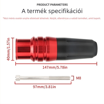 CNC módosított anti-esés rúd motorkerékpár kipufogóvédőhöz, alumíniumötvözet, GW250 univerzális, 8 mm-es nyílás, Knight Armor stílus, FSB-021 modell, JS márka