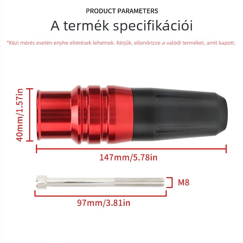 CNC módosított anti-esés rúd motorkerékpár kipufogóvédőhöz, alumíniumötvözet, GW250 univerzális, 8 mm-es nyílás, Knight Armor stílus, FSB-021 modell, JS márka