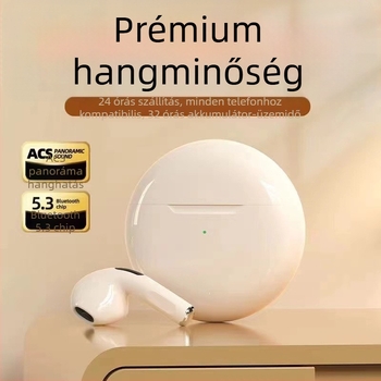 In-ear TWS Bluetooth fülhallgató, IPX4, 15 m hatótáv, Bluetooth 5.4, 4–8 óra üzemidő, sztereó