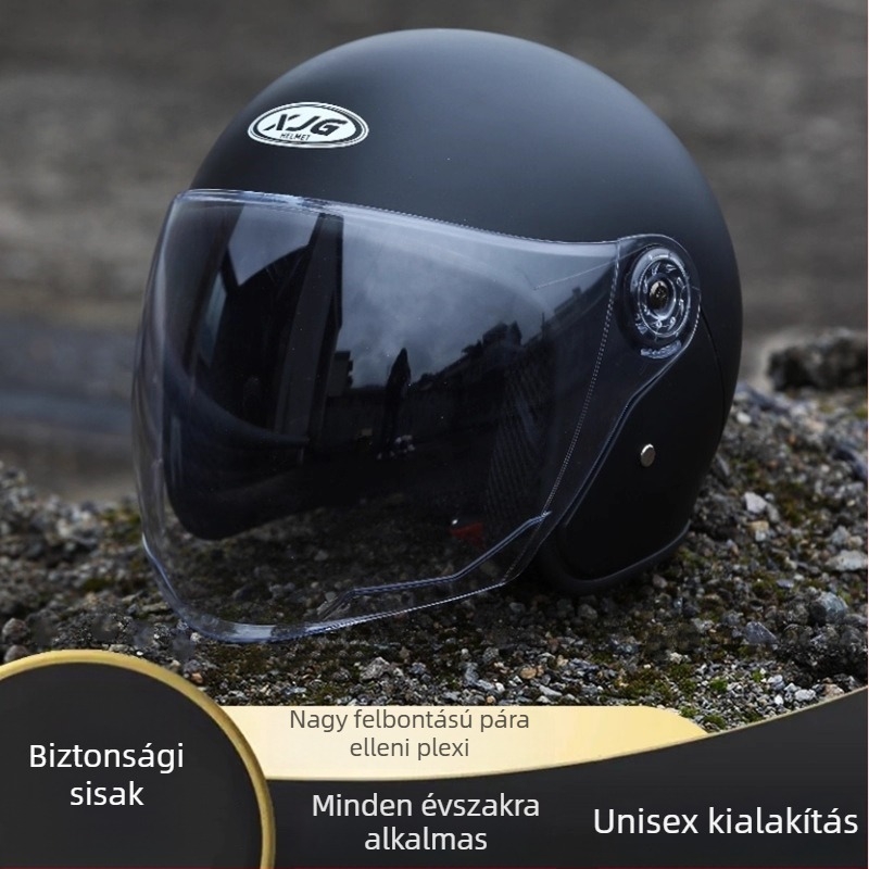 Elektromos kerékpár sisak, 3/4 nyitott arccal, felnőtteknek, minden évszakhoz, téli meleg védő sisak