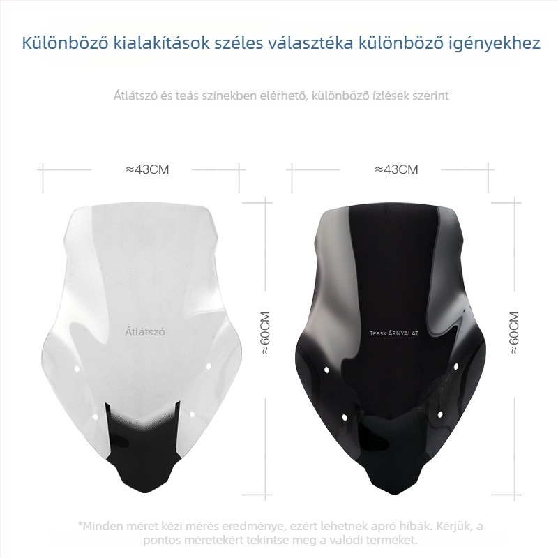 Haojue ADX125-höz szélvédő, Xiamen tai márka, modell Windshield