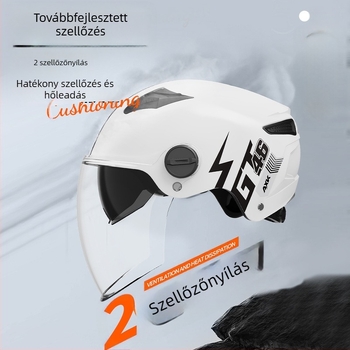 Elektromos motorkerékpár sisak ABS, fél sisak stílus, felnőtt, négy évszakos, GB811-2022A tanúsított