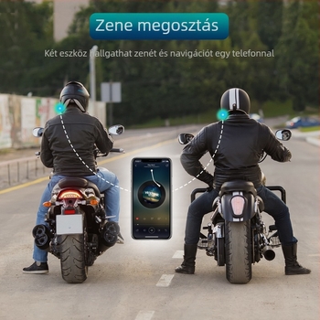 Kerékpár sisak Bluetooth interkom 6 fős csoport számára, Bluetooth 5.1, 1000 m hatótáv, 3D sztereó hang, víz- és porálló