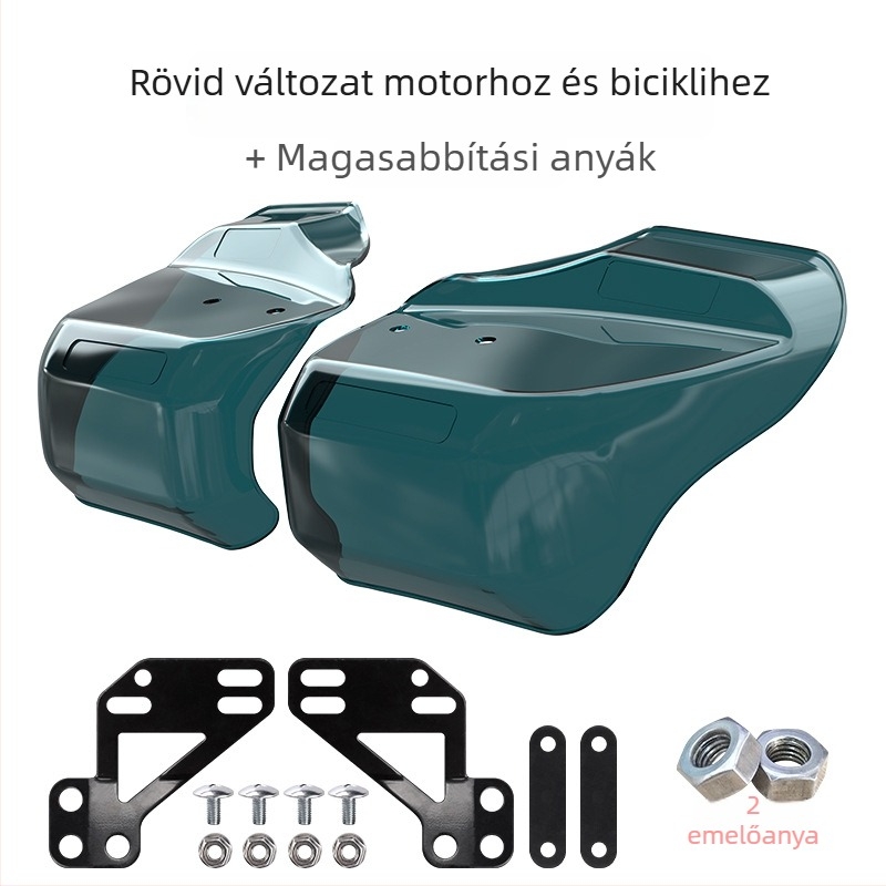 Kormányvédő szélvédő elektromos kerékpárhoz – szél- és esővédő kézvédő, M1 csavaranya változat, PC anyag