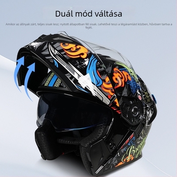 Motorkerékpár sisak Flip-Up, ABS, teljes arc, 3C tanúsítvány