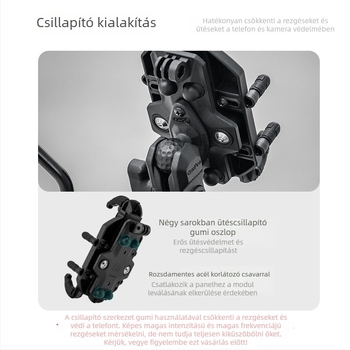 Mwupp osopro sorozat motorkerékpárhoz való telefon navigációs tartó, ütéscsillapító változat, állítható átmérőjű burkolat, modell BAT109