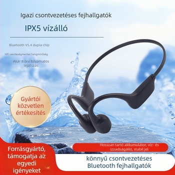 Vezeték nélküli csontvezetéses fülhallgató futáshoz, fül-akasztó kialakítás, Bluetooth 5.4, IPX5 vízállóság, több mint 8 óra üzemidő