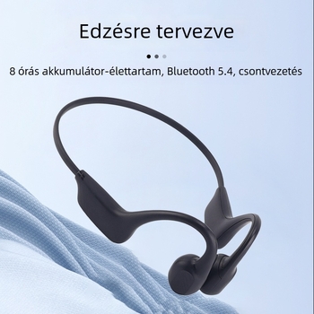Vezeték nélküli csontvezetéses fülhallgató futáshoz, fül-akasztó kialakítás, Bluetooth 5.4, IPX5 vízállóság, több mint 8 óra üzemidő