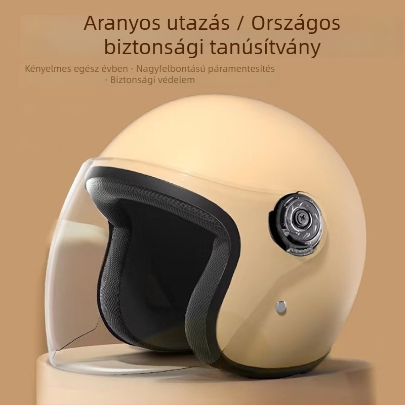 ABS anyagú 3/4 sisak felnőtteknek, minden évszakban elektromos járművekhez