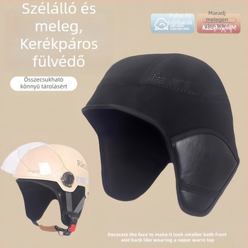 Meleg sisakbélés leválasztható belső résszel, velúr béléssel, univerzális illeszkedés