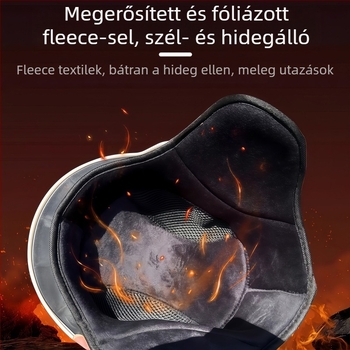 Meleg sisakbélés leválasztható belső résszel, velúr béléssel, univerzális illeszkedés