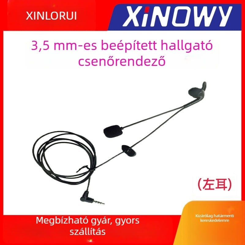 XiNOWy Referee sorozat: interkom fejhallgató kültéri futballhoz, fülbe helyezhető, bal fül, 3.5 mm pinhole csatlakozó, mono csatorna