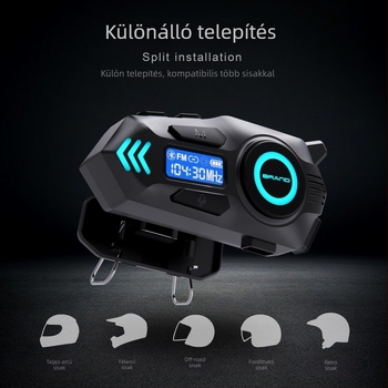 K09 valós idejű interkom sisak Bluetooth fejhallgató motorkerékpárhoz hosszú akkumulátor-élettartammal
