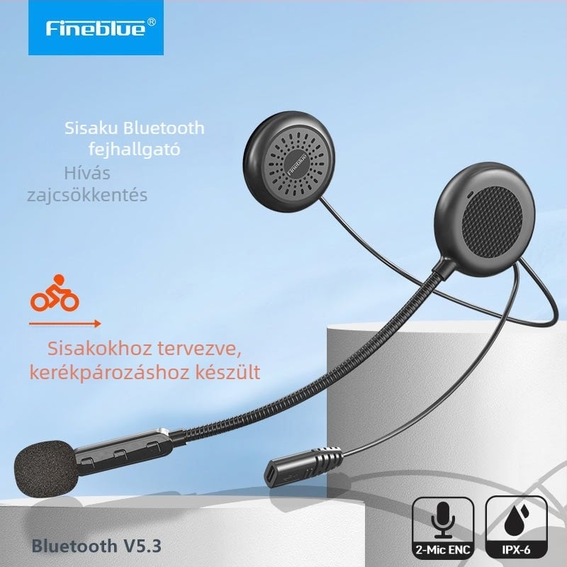 Motorkerékpár sisakhoz tartozó Bluetooth headset zajcsökkentéssel, Bluetooth 5.0, Qualcomm chipset, aptX dekódolás, kettős mikrofon CVC8.0, akkumulátor élettartam több mint 8 óra