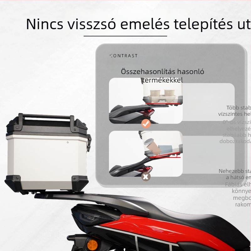 Yamaha NMAX155 alumínium ötvözet hátsó poggyásztartó — vastagított, fejlett dizájn