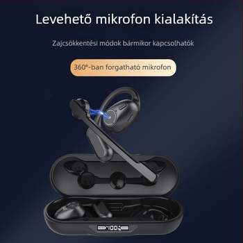 2025-ös OWS Bluetooth fülhallgató fülrögzítővel és levehető mikrofonnal, kétoldali sztereó HD beszélgetések, modell A2