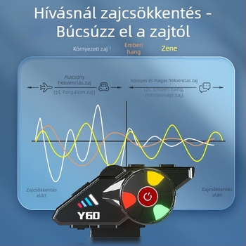 Y60 Bluetooth sisakfejhallgató kerékpározáshoz, vízálló és zajcsökkentő