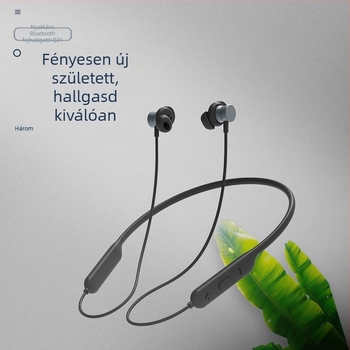Nyakpántos Bluetooth fülhallgató – sportos, vezeték nélküli, Bluetooth 5.2, több mint 8 órás üzemidő, vízálló, sztereó