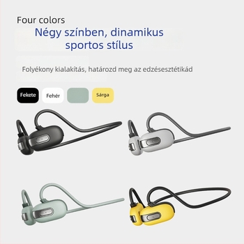 Csontvezetéses úszóhallgató – IPX8 vízálló, Bluetooth 5.3, USB 3.0, 120 mAh akkumulátor, hátulról akasztva