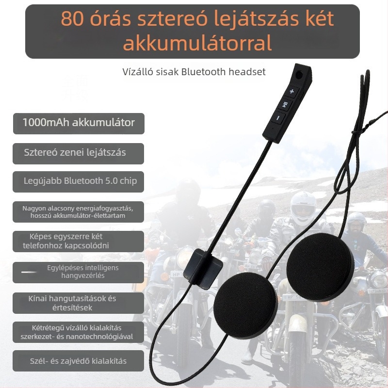 Motorkerékpár sisakhoz Bluetooth headset, BT11B modell, zenehallgatás és hívásfogadás érdekében, kompatibilis teljes sisakkal, fél sisakkal és nyitott sisakkal.