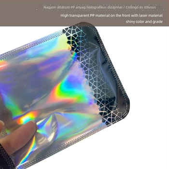 Ékszerek csomagoló tasakok, átlátszó macaron színű alumíniumfóliás zipzáras tasakok, mini ajándék tasakok, Prosperity márka, univerzális csomagolás, zárási hossz 3 cm