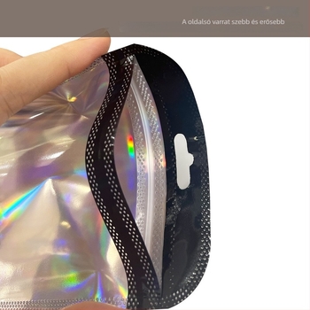 Ékszerek csomagoló tasakok, átlátszó macaron színű alumíniumfóliás zipzáras tasakok, mini ajándék tasakok, Prosperity márka, univerzális csomagolás, zárási hossz 3 cm