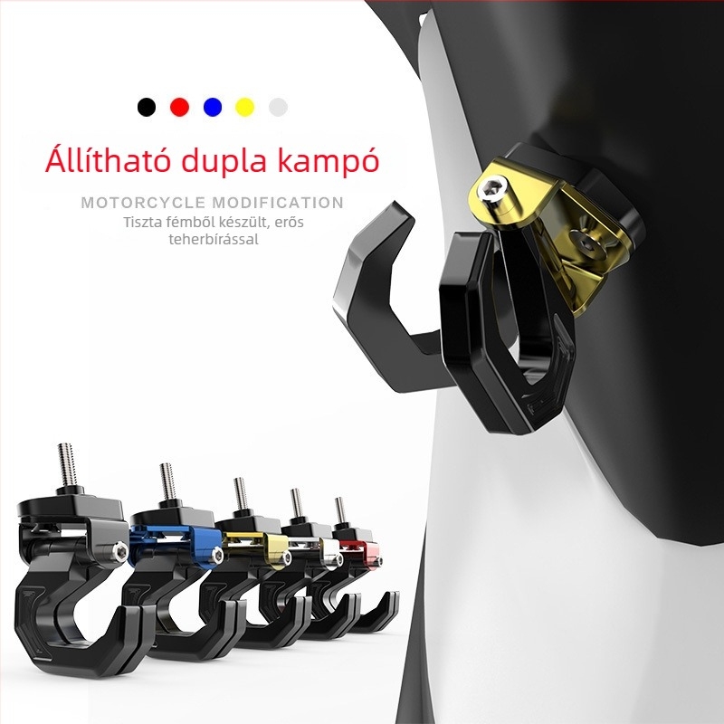 Elülső kampó elektromos robogókhoz - univerzális akkumulátor-motorkerékpár módosítás, lyukasztás nélküli, többfunkciós akasztó, modell 001, kód 001