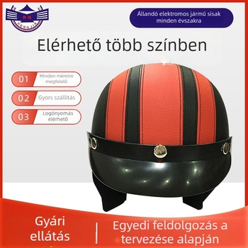 Bőr fél sisak felnőtteknek – négy évszakos használat, utazás, elektromos motorkerékpár