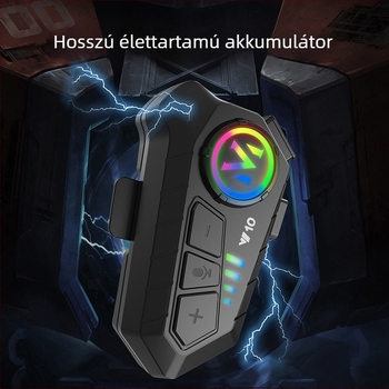 Vízálló motorkerékpár sisak beépített interkommal és Bluetooth fejhallgatóval, zajcsökkentés, sztereó hang