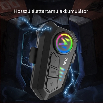 Vízálló motorkerékpár sisak beépített interkommal és Bluetooth fejhallgatóval, zajcsökkentés, sztereó hang
