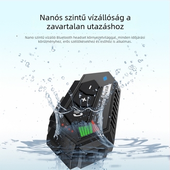 BT12Pro Bluetooth bukósisakhoz tartozó headset, Bluetooth 5.3, vízálló, zajcsökkentés, 2000mAh akkumulátor, akár 30 óra zenelejátszás