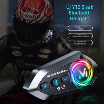 Motorkerékpár sisak Bluetooth fülhallgató – kettős fülhallgató, sztereó hang, BT 5.0, 10 m hatótáv, 13 óra üzemidő, két telefon párhuzamos csatlakozása